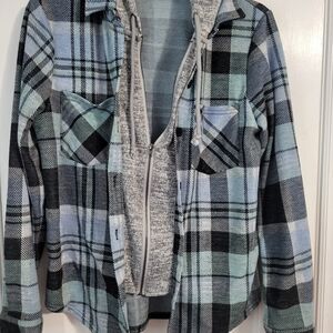 No Boundaries Flannel Hoodie